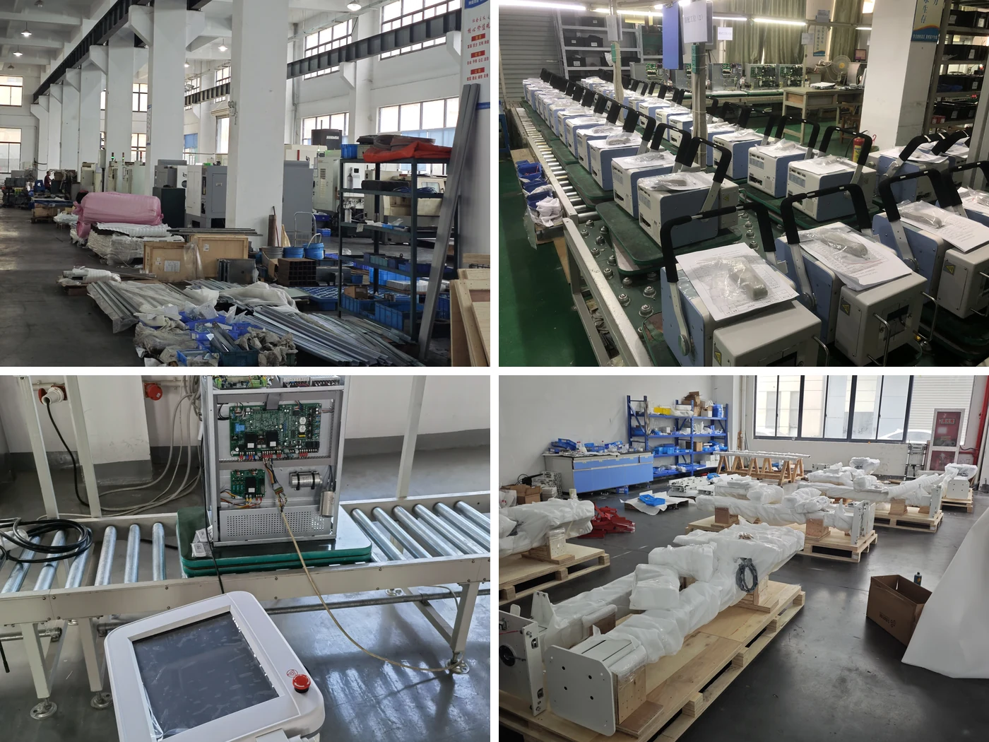 Our workshop: machining area, assembly line, generator testing and export packing