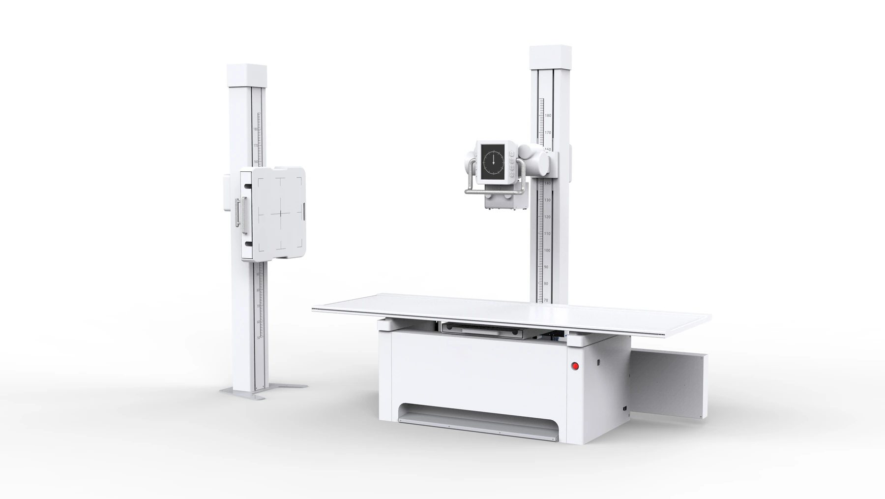 Alternate view of the floor-mounted analog X-ray system